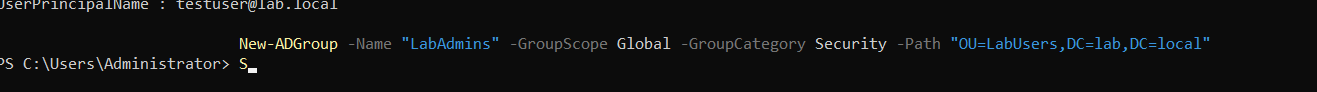 PowerShell commands creating LabComputers and LabGroups Organizational Units